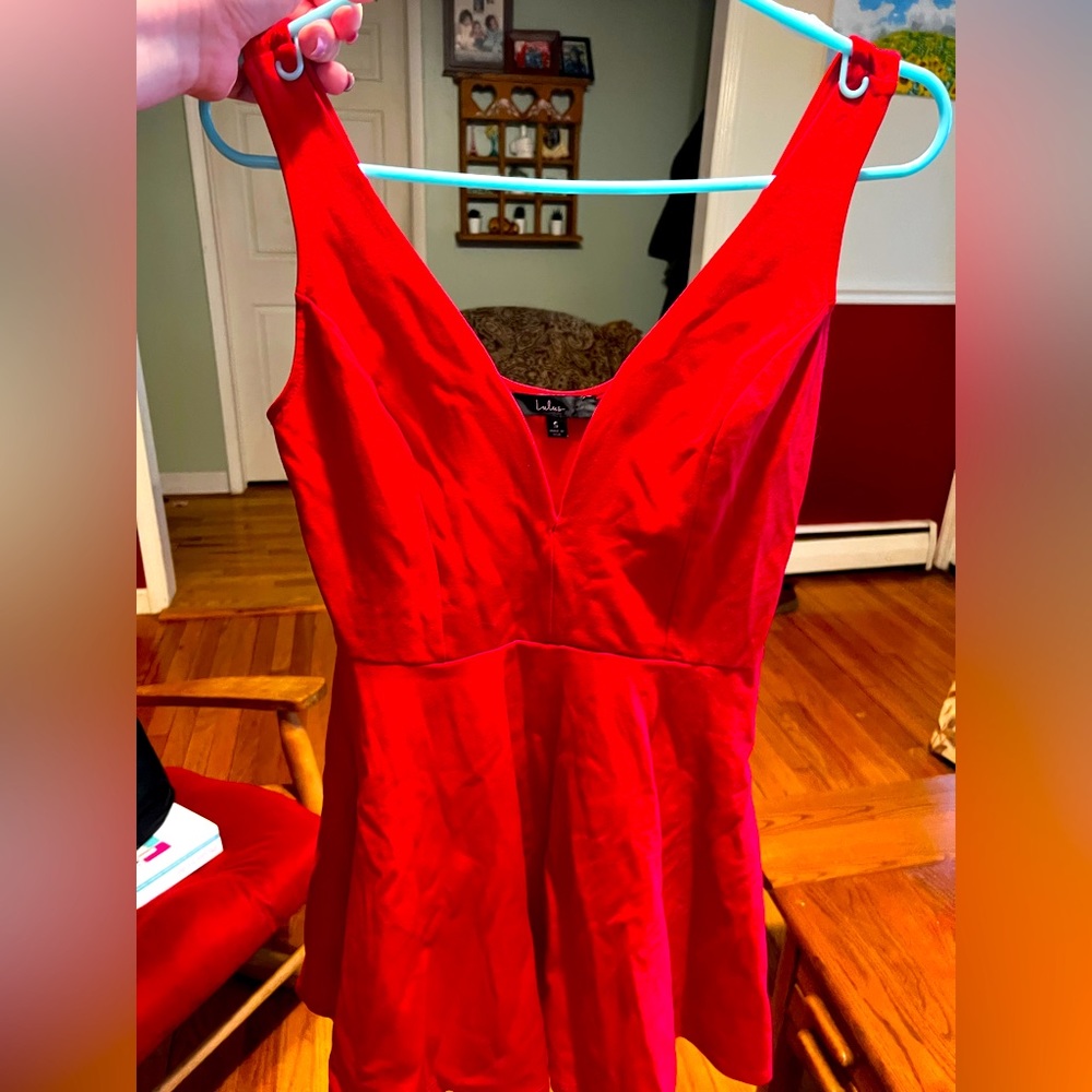 Red lulu mini dress